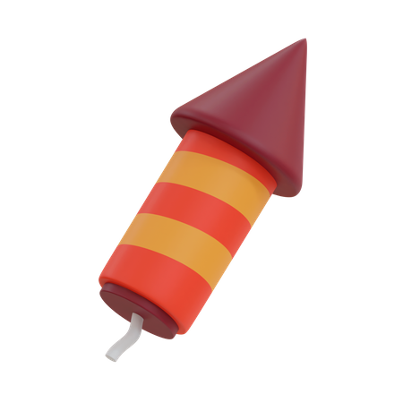 Fireworks Rocket  3D Illustration