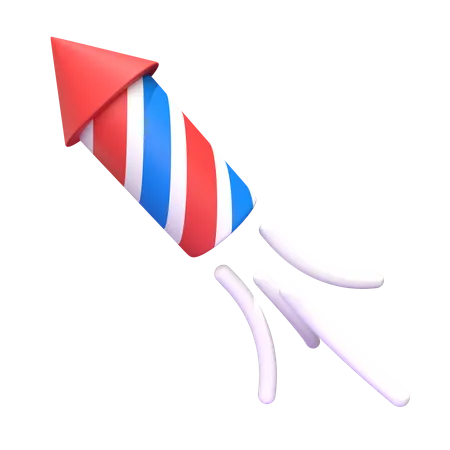 Fireworks rocket  3D Illustration