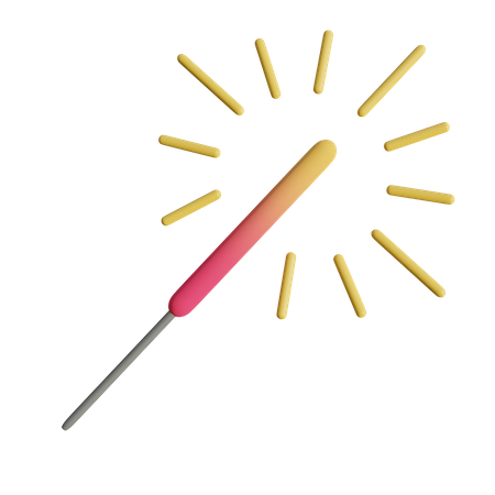 Fireworks Rocket  3D Illustration