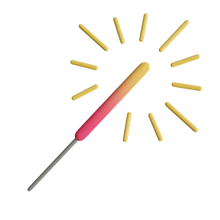 Fireworks Rocket  3D Illustration