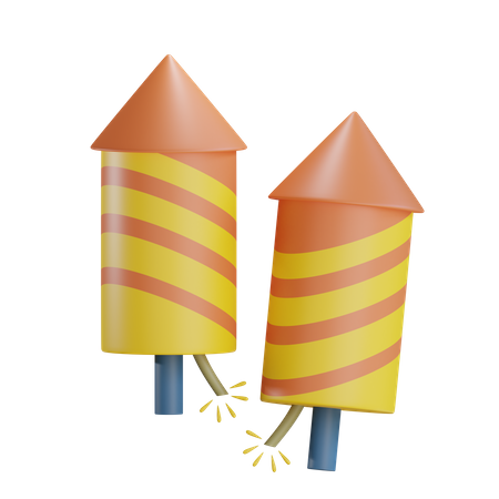 Fireworks Rocket 3D Icon
