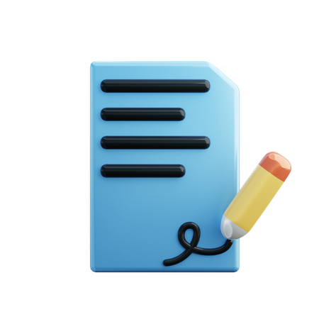 Firmar acuerdo  3D Illustration