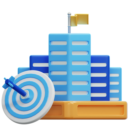 Unternehmensziele 3D-Illustration  3D Icon