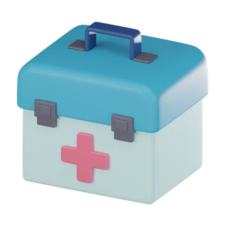First Aid Kit Icon To Represent Medical Supplies And Injury Treatment In Your Digital Projects 3 D Render Illustration 3D Icon