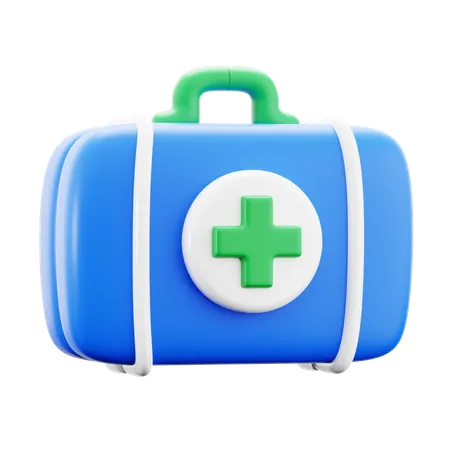 First Aid Case For Quick Emergency Accident Treatment Medical Hospital 3 D Icon Illustration Render Design 3D Icon