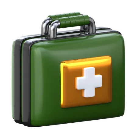First Aid Kit 3 D Military Icon 3D Icon
