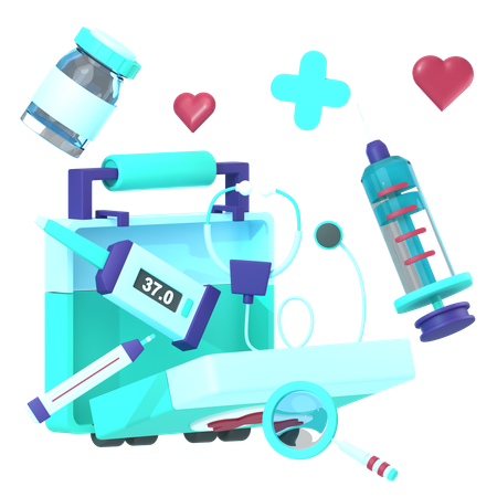 First Aid Kit  3D Icon