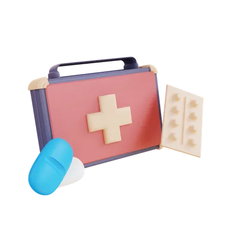 3 D Illustration Of First Aid Medicine 3D Icon
