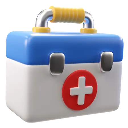 3 D Illustration Closed First Aid Kit 3D Icon