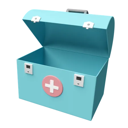 3 D Blue First Aid Kit Open Icon Isolated 3D Icon