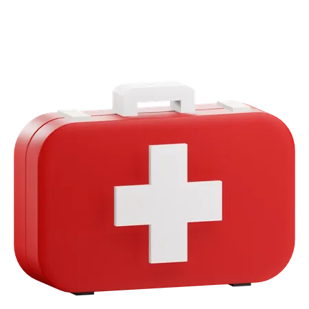 3 D First Aid Kit Illustration With Transparetnt Background 3D Icon