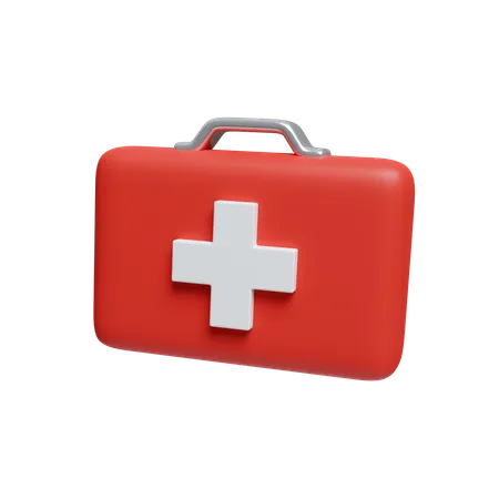 3 D First Aid Kit Icon Isolated On White Background 3 D Rendering Illustration Clipping Path 3D Icon