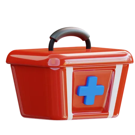 3 D Illustration First Aid Kit 3D Icon