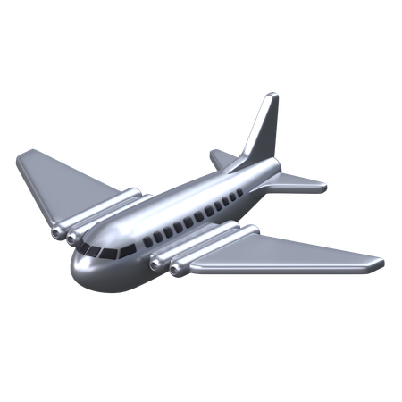 First Commercial Jet Flight  3D Icon