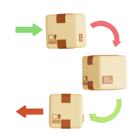 First inbox and first outbox  3D Icon