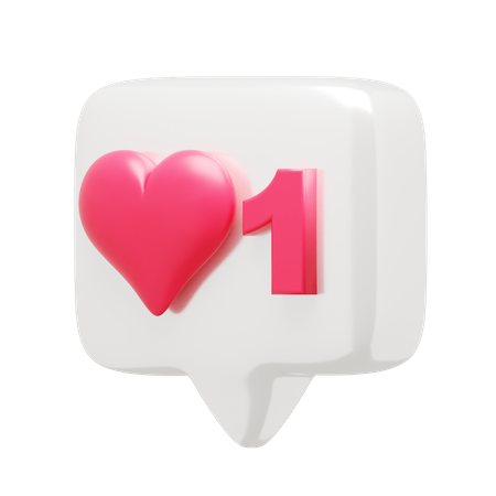 First Love Notification  3D Icon