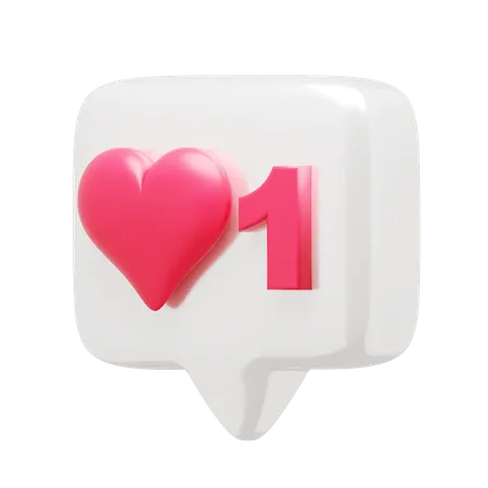 First Love Notification  3D Icon