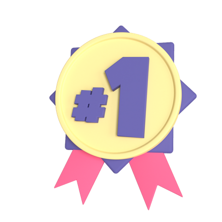 First medal  3D Illustration