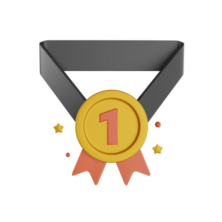 First Medal  3D Illustration