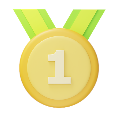 First Place Gold Medal  3D Icon