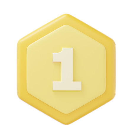 First Place Gold Medal  3D Icon