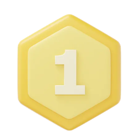 First Place Gold Medal  3D Icon