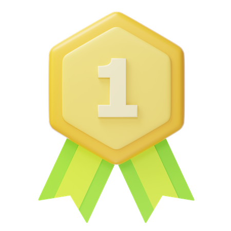 First Place Gold Medal  3D Icon