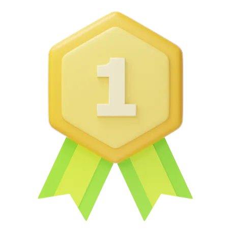 First Place Gold Medal  3D Icon