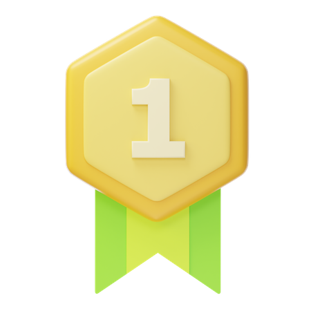 First Place Gold Medal  3D Icon