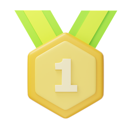 First Place Gold Medal  3D Icon