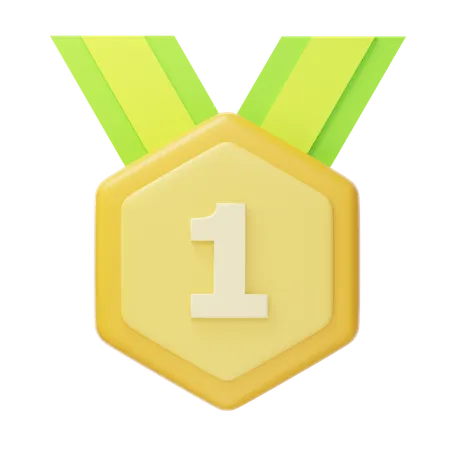 First Place Gold Medal  3D Icon