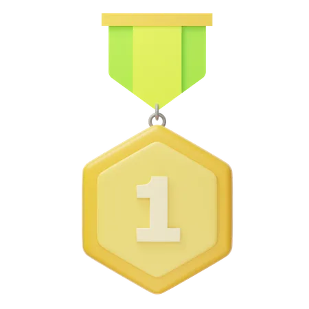 First Place Gold Medal  3D Icon