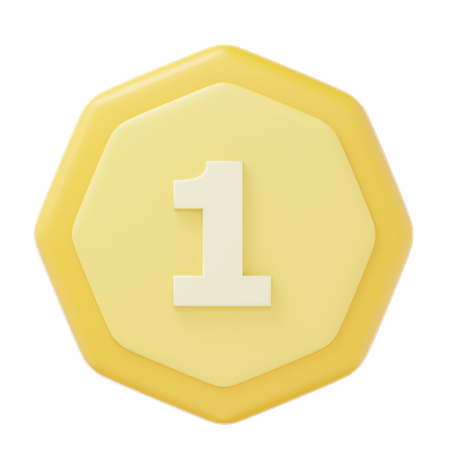 First Place Gold Medal  3D Icon