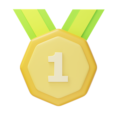 First Place Gold Medal  3D Icon