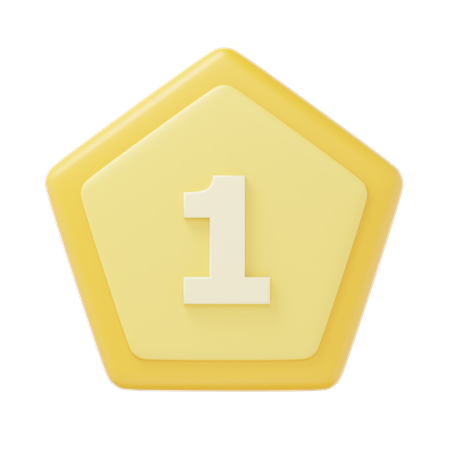 First Place Gold Medal  3D Icon