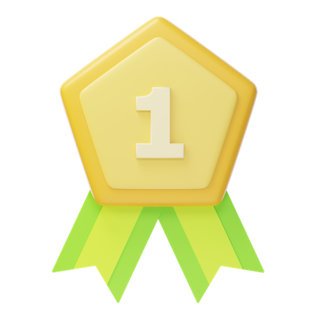 First Place Gold Medal  3D Icon