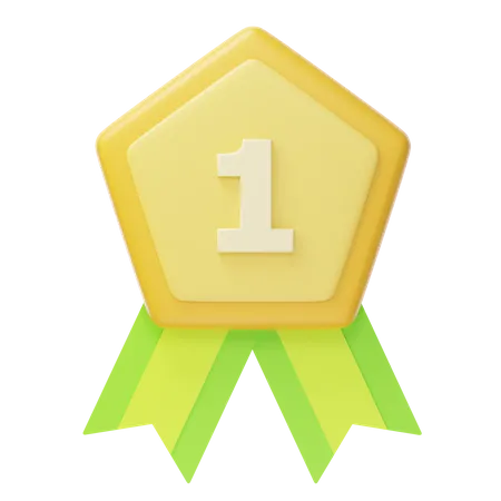 First Place Gold Medal  3D Icon