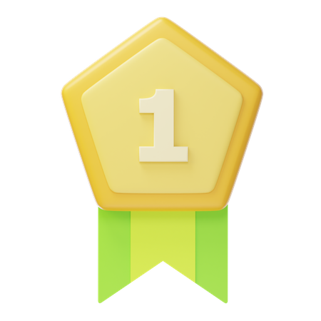 First Place Gold Medal  3D Icon