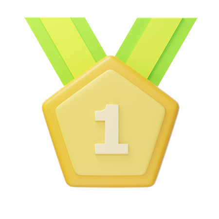 First Place Gold Medal  3D Icon