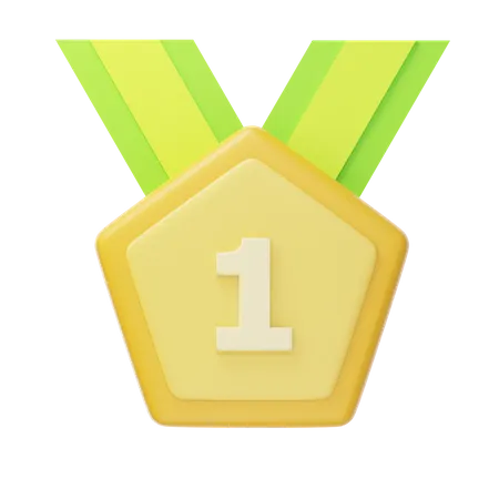 First Place Gold Medal  3D Icon