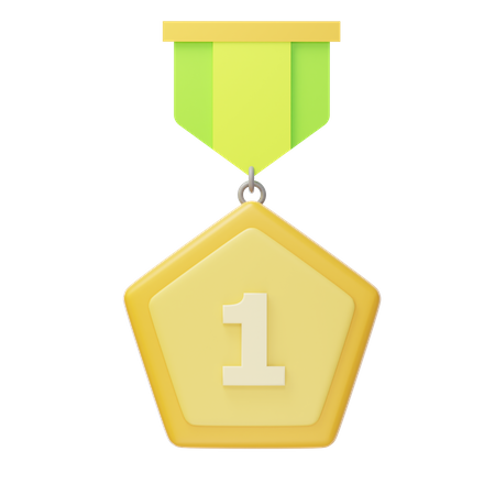 First Place Gold Medal  3D Icon