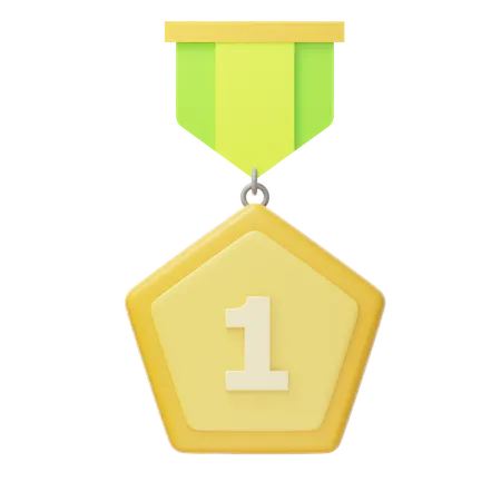 First Place Gold Medal  3D Icon