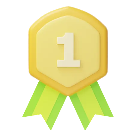 First Place Gold Medal  3D Icon