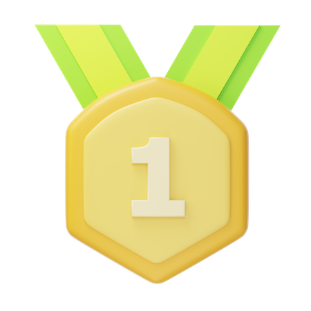 First Place Gold Medal  3D Icon