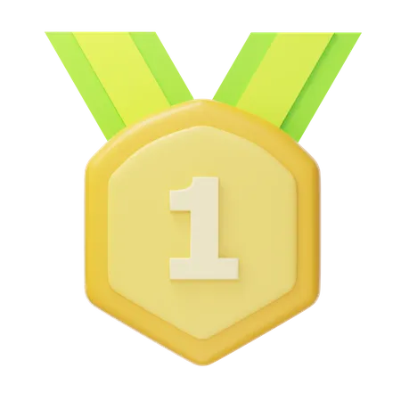 First Place Gold Medal  3D Icon