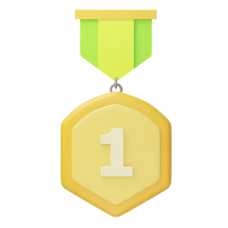 First Place Gold Medal  3D Icon