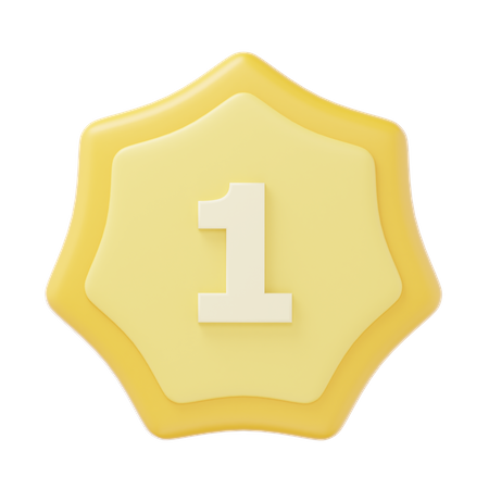 First Place Gold Medal  3D Icon