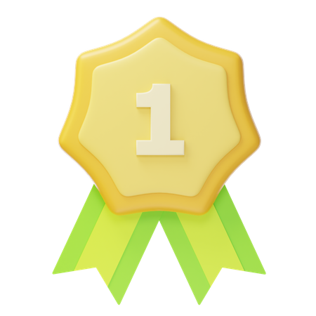 First Place Gold Medal  3D Icon