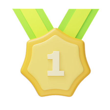 First Place Gold Medal  3D Icon