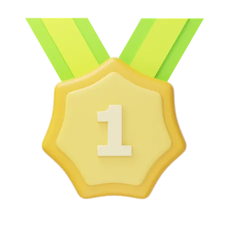 First Place Gold Medal  3D Icon